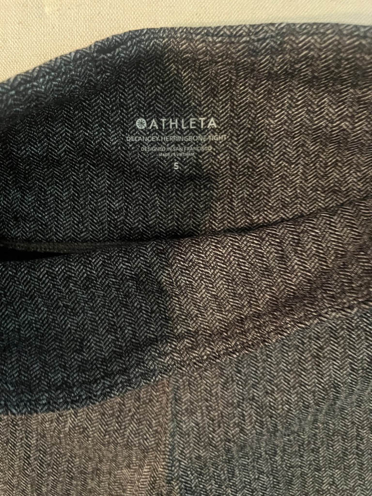 5 For $45 Or $10 Athleta Houndstooth Patterned Grey Knit Leggings Sz Small